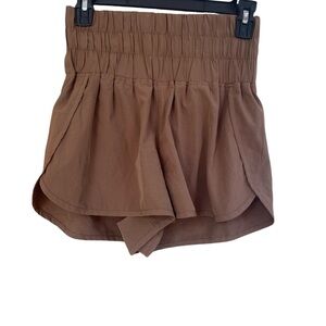 HYFVE High Waist Brown Women's Shorts